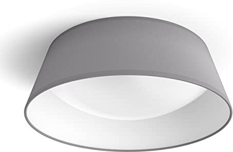 Philips , Lampada da Soffitto LED Dawn, Equivalente a 14W, 30K, Luce Bianca Calda, Non Dimmerabile, Grigio