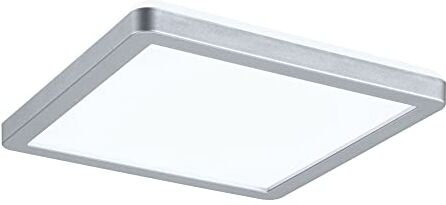 Paulmann LED Atria Shine 190 x 190 mm, rettangolare, incl. 1 x 11,2 W, luce bianca diurna, cromo opaco, pannello da soffitto in plastica, 4000 K, Chrome matt, ▭ 190x190mm