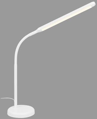 Briloner Lampada da comodino a LED dimmerabile touch, lampada da scrivania a LED, lampada da tavolo a LED, lampada da lettura a LED per home office, 4 livelli dimmerabili, bianco