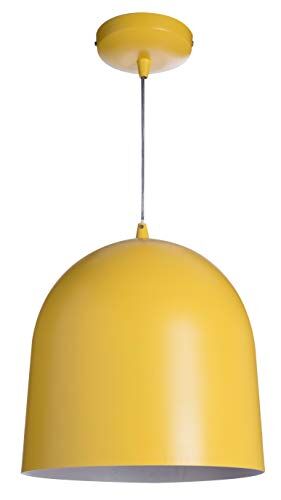 LUSSIOL Lampada Loft Color, Sospensione Metallo, 60 W, Giallo, ø 30 x H 30 cm