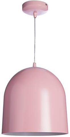 LUSSIOL Lampada Loft color, sospensione metallo, 60 W, rosa, ø 30 x H 30 cm