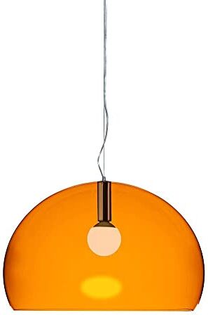 Kartell FL/Y Lampada a Sospensione E27, 15 W, Arancio, Diametro 52cm