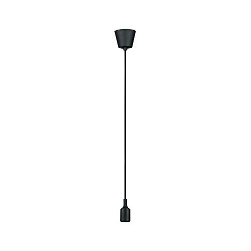 Paulmann Sospensione Pendulum Max. 20 Watt lampadario Nero Lampada per soffitto Silicone E27
