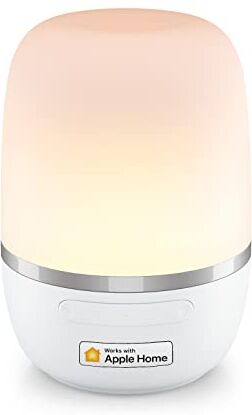 meross Smart Lampada da Comodino a LED Intelligente, Compatibile con HomeKit, Alexa, Google e SmartThings, Luce Notturna Bambini Dimmerabile, per Camera da Letto, Soggiorno, con Cavo USB