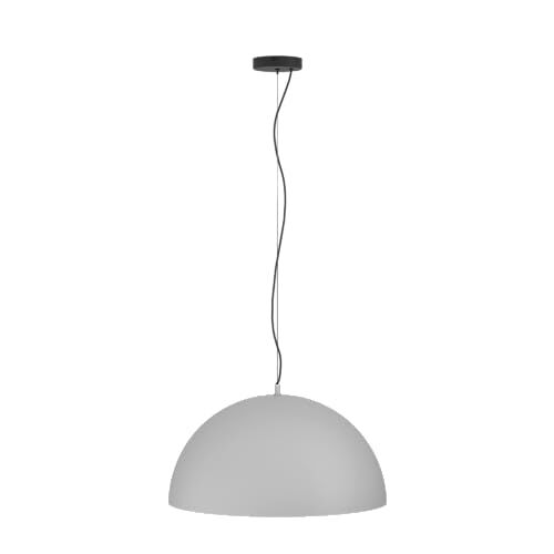 Eglo Gaetano 1 Lampadario a 1 luce per il tavolo da pranzo, lampadario per sala da pranzo in metallo color griigio e nero, lampadario con attacco E27, diametro 53,5 cm