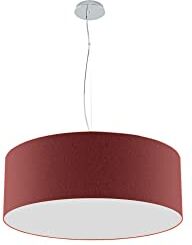 Olux ILLUMINAZIONE Lampadario Soggiorno Moderno in Tessuto, Lampadario a Sospensione Ideale per Salotto e tutte le stanze della Tua Casa, Perfetto per Led,Made in Italy(Mod.Roary-Bordeaux-60cm)