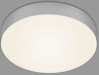 Briloner Plafoniera a LED a soffitto, Lampadario LED senza cornice, pannello LED, lampada moderna, temperatura di colore bianco caldo, Ø212 mm, color argento