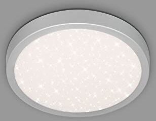 Briloner Plafoniera da soffitto LED, decorazione a cielo stellato, lampadario LED, lampada moderna, pannello led, temperatura di colore bianco neutro, Ø280 mm, colore argento