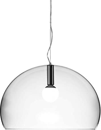 Kartell Big FL/Y Lampada a Sospensione 15 W, Cristallo, Diametro 83cm