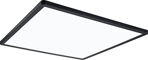 Paulmann LED Atria Shine , 420 x 420 mm, 3 livelli di regolazione, rettangolare, incl. Pannello luminoso in plastica, 1 x 22 W, dimmerabile, luce bianca diurna, colore nero, 4000 K, 420x420mm