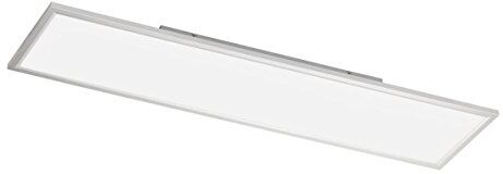 WOFI Plafoniera in metallo integrato, 36 W, argento, 120 x 30 x 6,5 cm