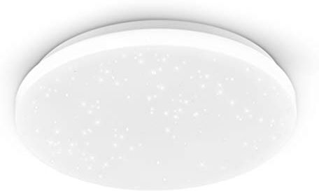 Eglo Plafoniera a Led Pogliola-s, diametro 31 cm, lampada soggiorno effetto cristallo, in acciaio e plastica, lampada soffitto bianca da cameretta, cucina, ufficio e ingresso