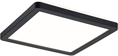 Paulmann LED Atria Shine 190 x 190 mm, rettangolare, incl. 1 x 11,2 W, bianco caldo, nero, pannello di luce in plastica, 3000 K, 190x190mm