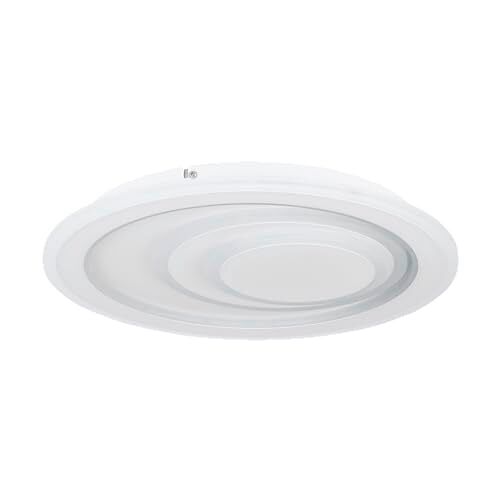 Eglo Palagiano 1 Plafoniera LED, lampada da soffitto rotonda, in metallo e plastica in bianco, colore luce bianco neutro, Ø 38 cm