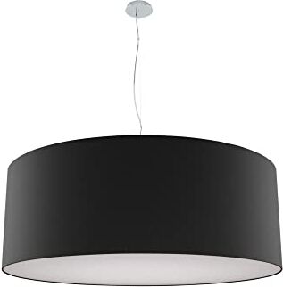 Olux ILLUMINAZIONE Lampadario Soggiorno Moderno in Tessuto, Lampadario a Sospensione Ideale per Salotto e tutte le stanze della Tua Casa, Perfetto per Led,Made in Italy(Mod.Roary-Nero-100cm)