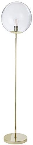 LUSSIOL Lampada Decorativa, Metallo/Vetro, 40 W, Oro/Ottone, ø34 x H 160 cm