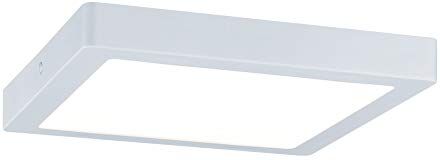 Paulmann Pannello LED Abia angolare incl. 1 plafoniera da 22 Watt opaco soffitto plastica lampada per soggiorno 2700 K W, matt bianco, ▭ 300x300mm