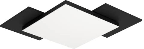 Eglo Led lampada da soffitto Tamuria, a luce singola con decoro reversibile, pannello Led in metallo, legno, nature, illuminazione a Led, L x L 35,7 cm