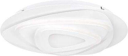 Eglo Palagiano Lampada LED da soffitto rotonda, plafoniera in plastica bianca, plafoniera per ufficio, corridoio e cucina, luce bianca neutra, diametro 38 cm