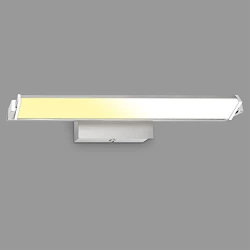 Briloner Applique LED per interni, lampada da parete con interruttore, funzione touch, temperatura di colore regolabile, dimmerabile in continuo, orientabile, nichel-cromo opaco