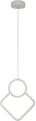 V-TAC VT-7917 Lampadario led 12W a sospensione design moderno romboidale 28 * 180cm corpo bianco 4000K