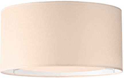 HUGUES RAMBERT Suspension Roméo Cylindre Ø 40 x 20 Beige Rose Sospensione