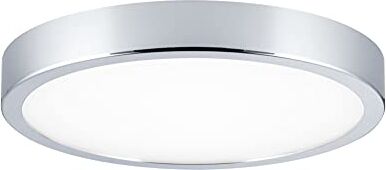 Paulmann Aviar HomeSpa -Lampada da soffitto a LED, Piatta, IP44, Resistente agli Spruzzi, 20 W, Lampada da Bagno, cromata, Lampadina Inclusa, Cromo, Ø 300mm