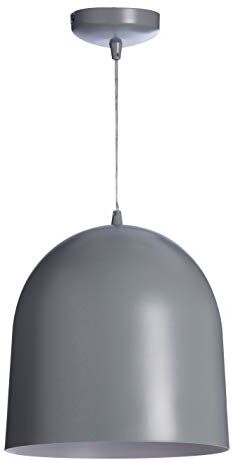 LUSSIOL Lampada Loft color, sospensione metallo, 60 W, grigio, ø 30 x H 30 cm