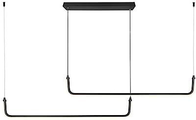 V-TAC VT-7770 lampadario led a sospensione 24W- design moderno barre sottili doppia U colore nero luce 4000k L:1525mm sku