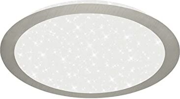 Briloner Lampada a soffitto LED retroilluminata, lampada a soffitto LED stile cielo stellato, temperatura di colore bianco neutro, Ø310 mm, nichel opaco