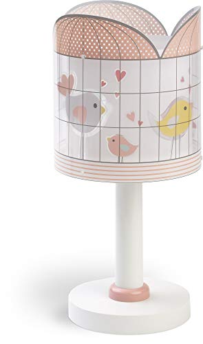 Dalber Lampada da tavolo E-14, Piccoli uccelli, Multicolore, 15 x 15 x 32.5