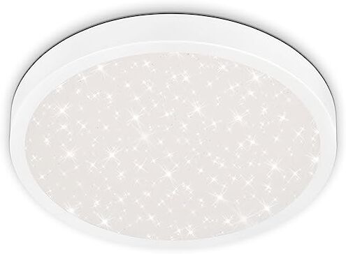 Briloner Plafoniera LED, Lampada da Soffitto con Decorazione a Stelle, 24 Watt, 3.000 Lumen, 4.000 Kelvin, Bianco, Ø 38 cm