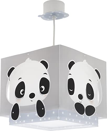 Dalber Lampada da soffitto a sospensione per bambini Panda blu orso