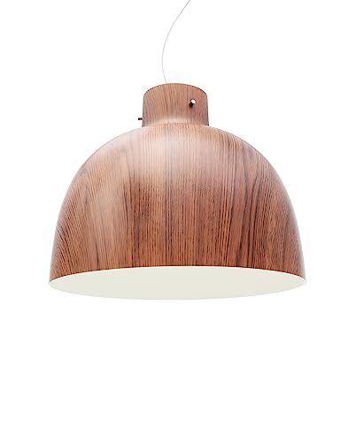 Kartell Bellissima, Lampada a Sospensione, Tecnopolimero termoplastico colorato in Massa, Legno, Ø 50 x H 41 cm [Classe di efficienza energetica E]