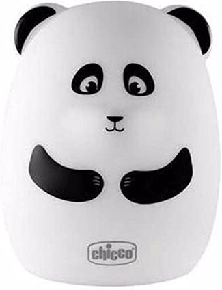 Chicco Luce Notturna Bambini Panda Ricaricabile, Luce Led Multicolore in Morbido Silicone, Lampada Notte con 8 Colori, Attivabile con un Tocco, Non si Scalda, Ricarica con Cavo USB Incluso