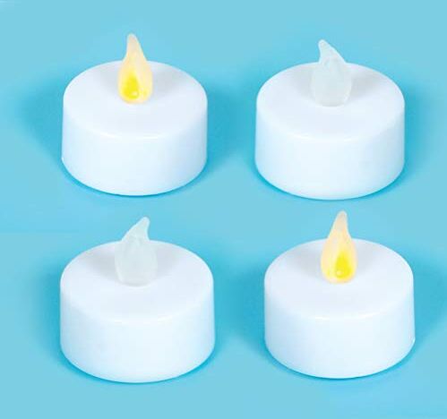 Baker Ross Candele LED a Batteria Senza Fiamma con Luce Tremolante (confezione da 4)