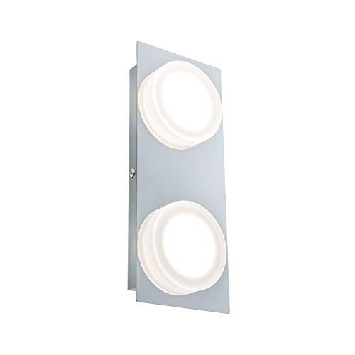 Paulmann Plafoniera LED Doradus incl. 2x4,7 Watt cromo soggiorno metallo, plastica lampada per corridoio 3000 K 9.4 W, 2er-Spot