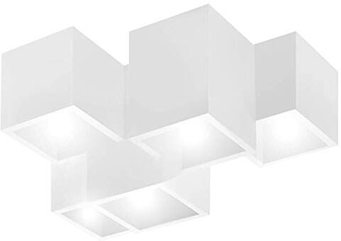 Bill Goff Inc. Lampada soffitto plafoniera gesso moderna quadrata LED 40W GU10 RGB cucina 230V