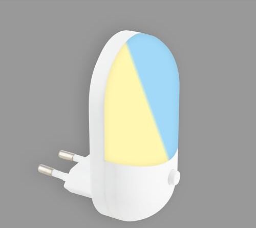 Briloner Luce notturna a LED da presa, lampada da presa con temperatura di colore regolabile per la camera dei bambini e il corridoio, lampada notturna, 50x90 mm (LxA), bianco