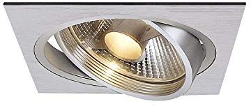 SLV Alluminio New TRIA 1 Stelo, faretto soffitto, Lampada a Incasso LED, Illuminazione per Interni / GU10 75W