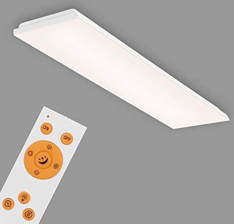 Briloner Leuchten  Pannello, Lampada a soffitto LED dimmerabile, senza Cornice, Controllo della Temperatura di Colore, incl. Telecomando, 38 Watt, 3.800 Lumen, Bianco