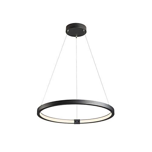 SLV One 60 Dali/Illuminazione da Interni, Sospensione per Sala da Pranzo, LED, Lampada da soffitto / 3000/4000K 25W 1400/1500 lm Nero dimmerabile 25 W