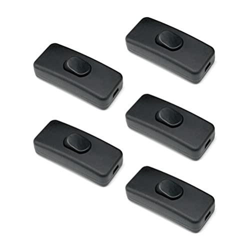 Generic 5PCS 303 Interruttore Nero in Linea On/Off Lampada da Tavolo Lampada da Tavolo Cavo di Controllo Interruttore Assembly