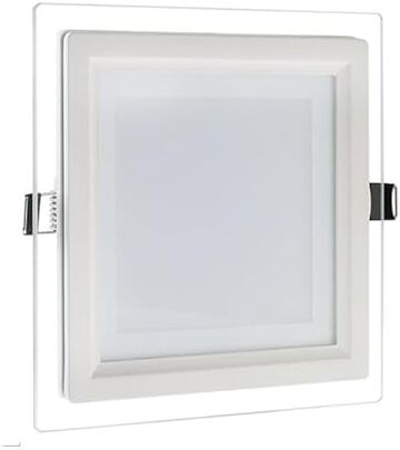 Generico UNIVERSO PANNELLO LED SLIM QUADRATO DA INCASSO CON CORNICE IN VETRO 6W 500 LUMEN CCT 3000K 4000K 6500K