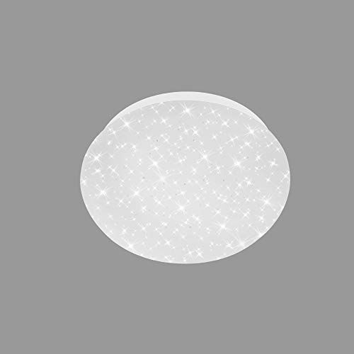 Briloner Leuchten Plafoniera a LED, lampada da soffitto con fantasia a stelle, 4,5 Watt, 450 Lumen, 4.000 kelvin, bianco, Ø 16cm