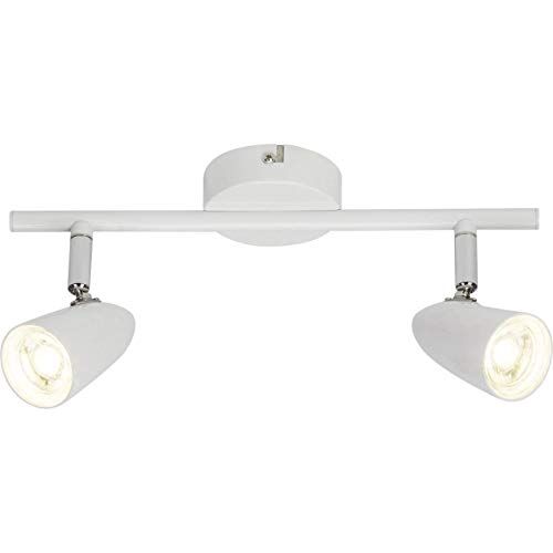 Brilliant lampada Nano Spot LED 2 luci bianco/cromo   2x 4W LED integrato (SMD), (350lm, 4000K)   Scala da A ++ a E   Testa orientabile