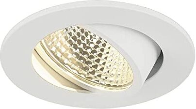 SLV GLENOS Connettore angolare Profilo battiscopa/Spot LED, proiettore, faretto a soffitto, plafone, Lampada a Incasso, Illuminazione di Interni / 3000K 5,3W 300lm Bianco 38 Gradi 5.3 W