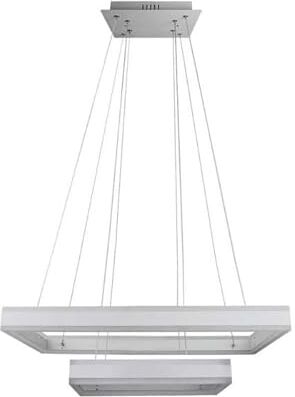 V-TAC VT-101-2D lampadario led a sospensione a 2 rettangoli sospesi 113W in metallo colore bianco luce 3000k triac dimmerabile