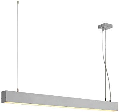 SLV lampada a sospensione GLENOS lampada a sospensione con profilo/illuminazione da interni, lampada a sospensione per sala da pranzo, LED, lampada da soffitto / 3000K 43W 2850lm argento dimmerabile