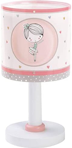 Dalber Lampada da tavolo o comodino per bambini Sweet Dance Ballerina rosa